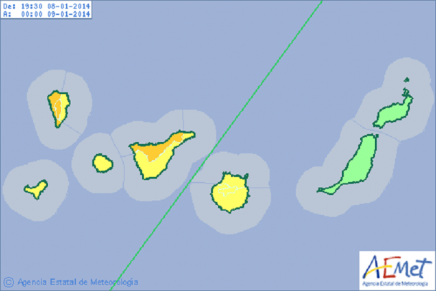 El Gobierno de Canarias declara alerta por lluvias intensas en La Palma