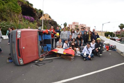 Actividades formativas para escolares en La Palma sobre protocolo PAS y primeros auxilios en carretera