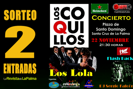 Sorteo de 2 entradas para el concierto de Los Coquillos en La Palma