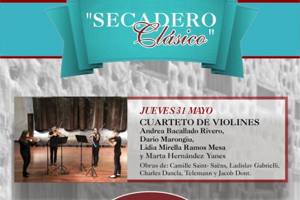 Cuarteto de violines en el Espacio Cultural El Secadero
