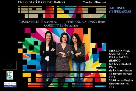 Concierto de Rosina Herrera, Goretty Peña y Fernanda Alonso en el Museo Naval de S/C de La Palma