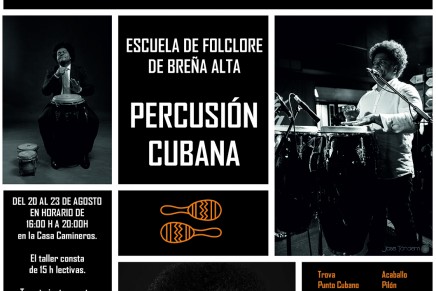 Taller de percusión cubana, con Totó Noriega en Breña Alta