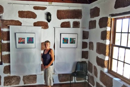 Exposición de obras de Carola Fiedler en la Sala de Las Tricias. Garafía