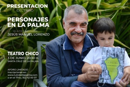 El Teatro Chico acoge la presentación del libro “Personajes en La Palma” de Jesús Manuel Lorenzo Arrocha